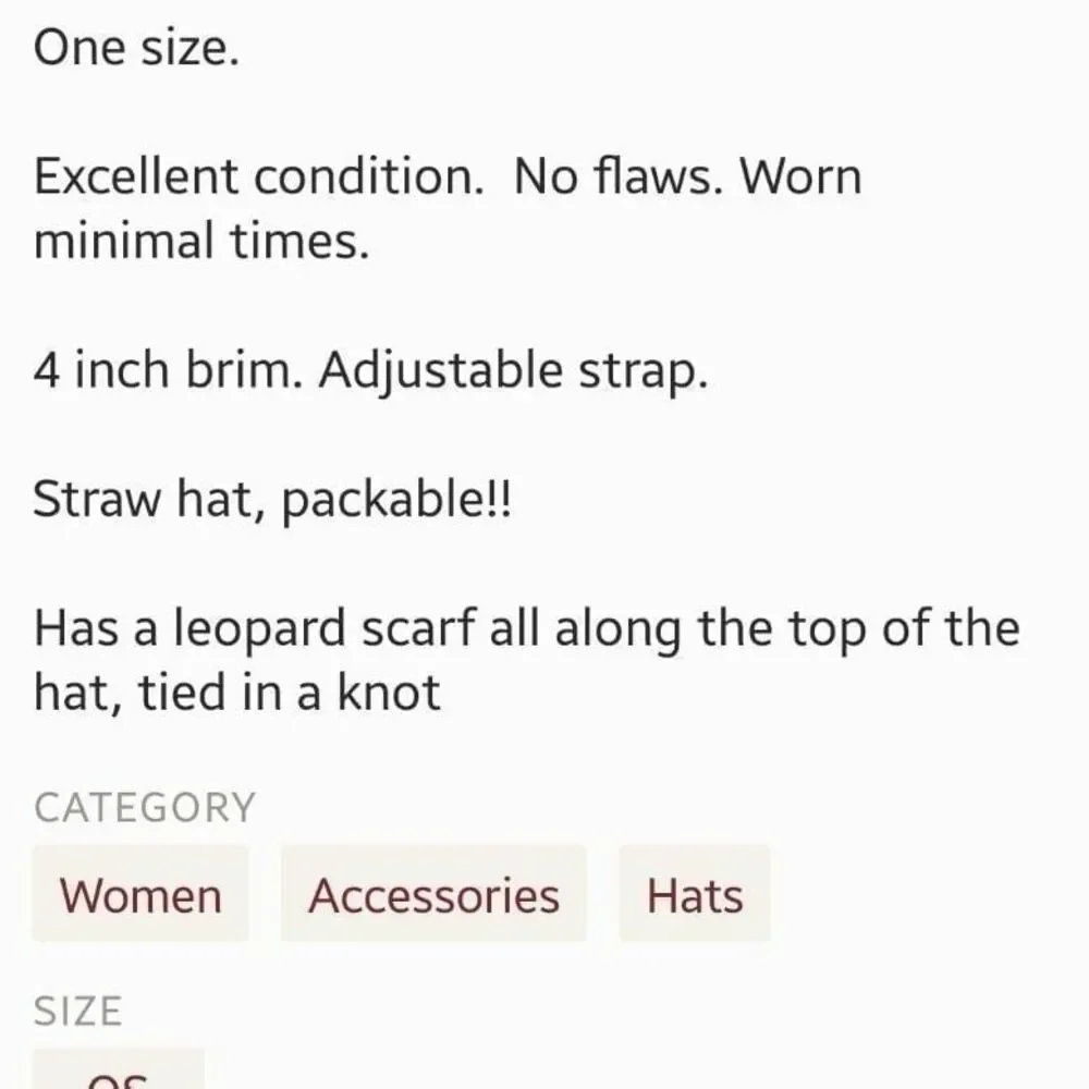 Cappelli Leopard Trim Straw Vacay‎ Beach Hat